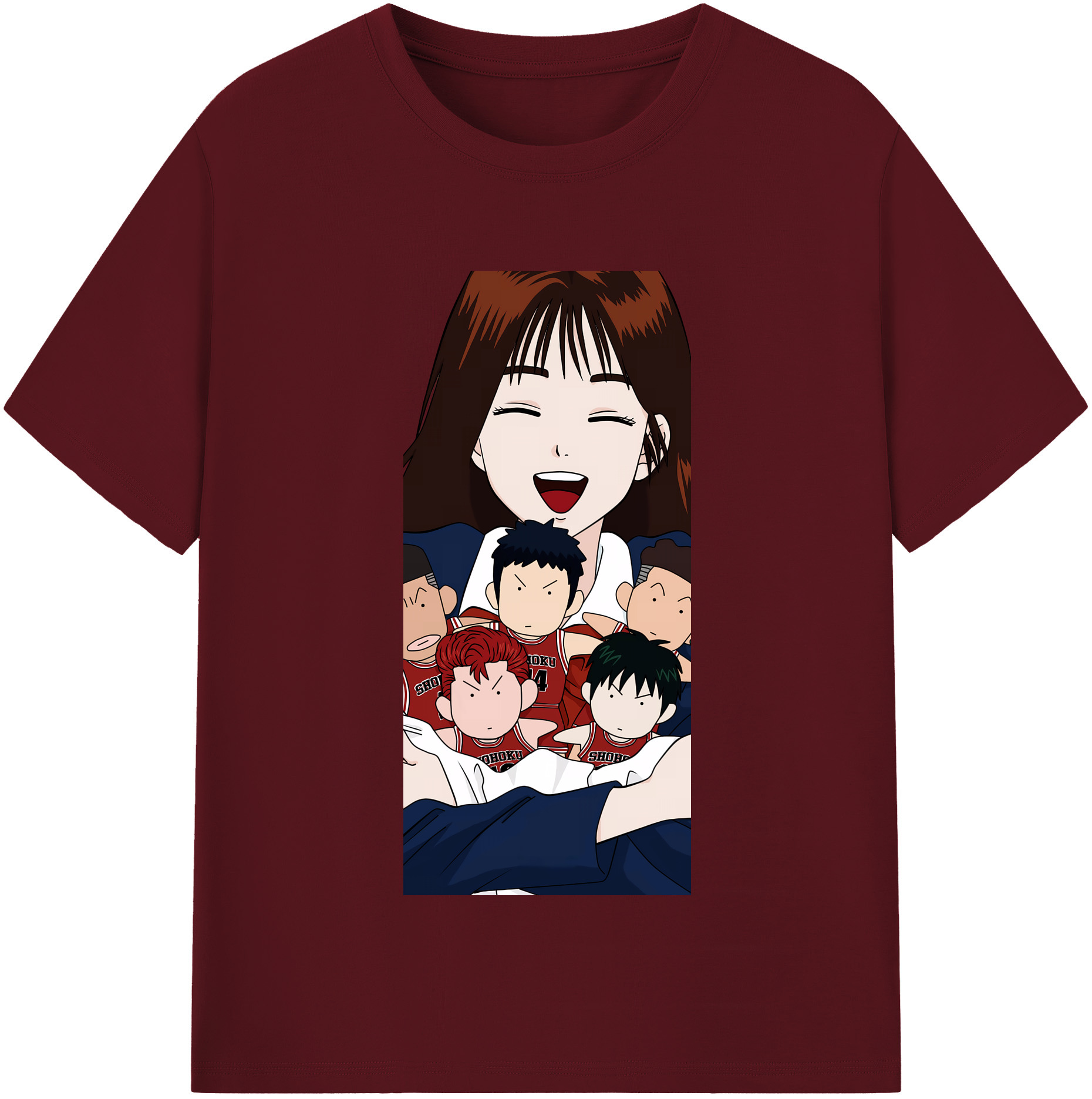 SLAM DUNK／スラムダンク 綿100％半袖Tシャツ（フロントプリント）